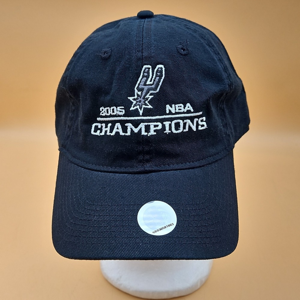 Vintage San Antonio Spurs 2005 NBA Champions Hat Cap Black One Size Dad Cap NOS